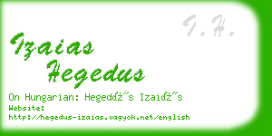 izaias hegedus business card